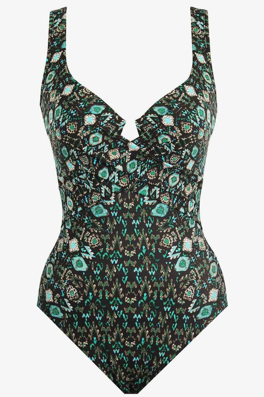 Miraclesuit Bijoux Criss Cross Escape One Piece Swimsuit Black/Multi Best