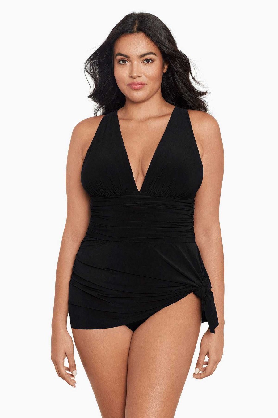 Magicsuit Plus Size Celine Swim Dress Black Hot