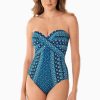 Miraclesuit Mosaica Seville One Piece Swimsuit Blue New