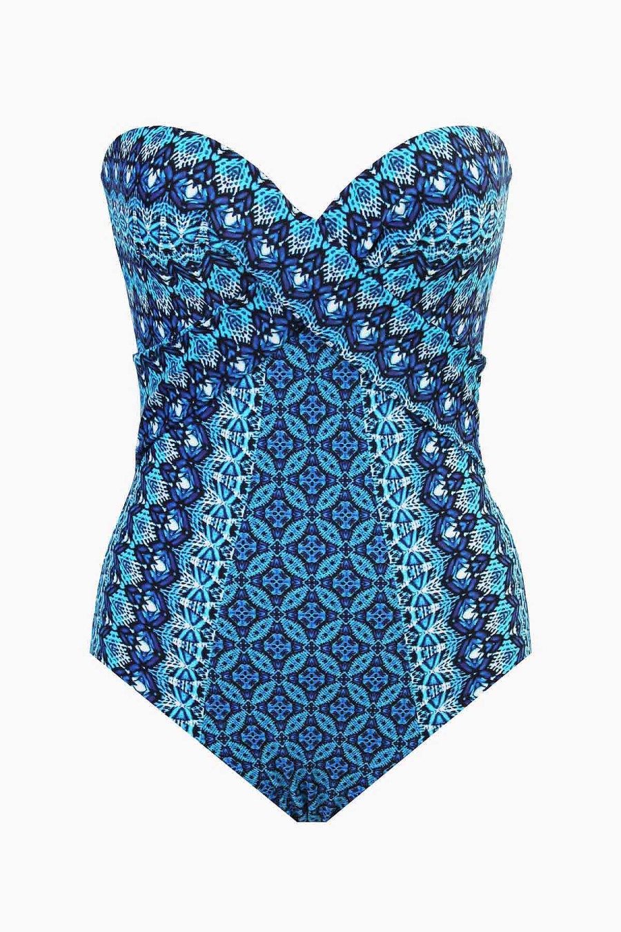 Miraclesuit Mosaica Seville One Piece Swimsuit Blue New