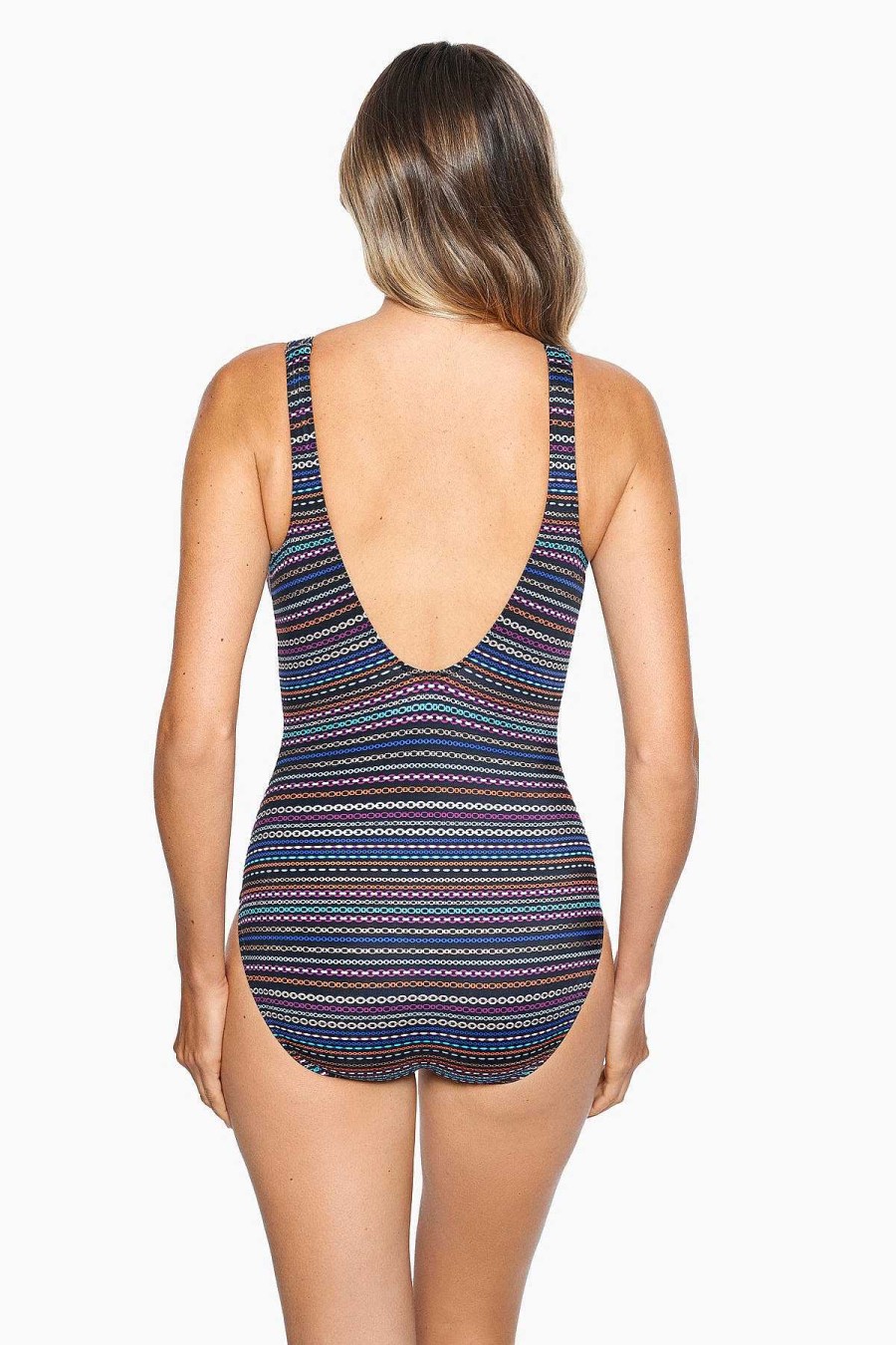 Miraclesuit Shimmer Links Odyssey One Piece Swimsuit Multi Clearance