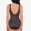 Miraclesuit Cappadocia Criss Cross Escape One Piece Swimsuit Black/Multi New