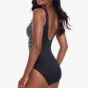 Miraclesuit Selenite Layered Escape One Piece Swimsuit Black/White Clearance