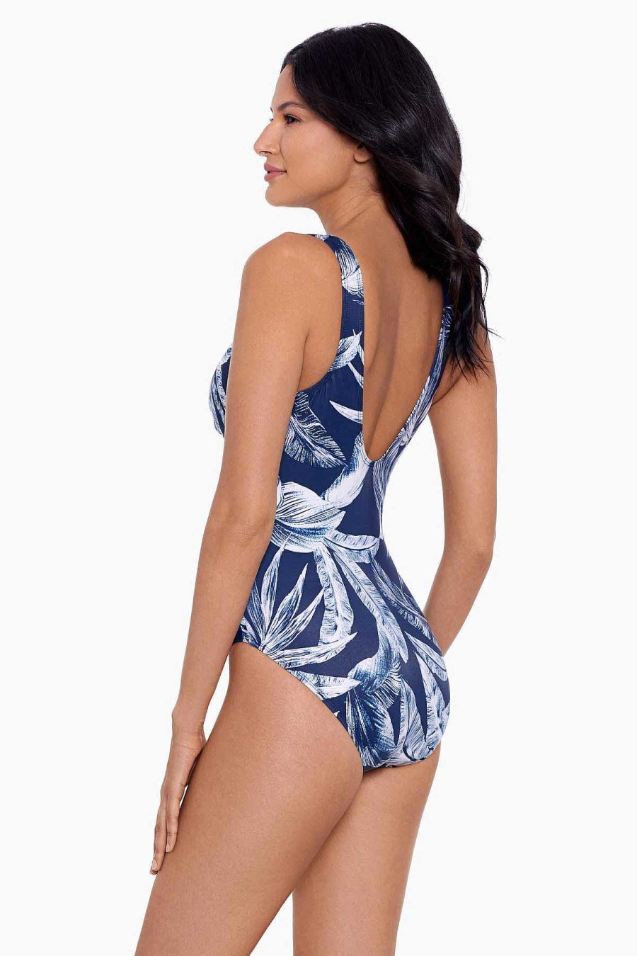 Miraclesuit Tropica Toile Escape One Piece Swimsuit Midnight Hot