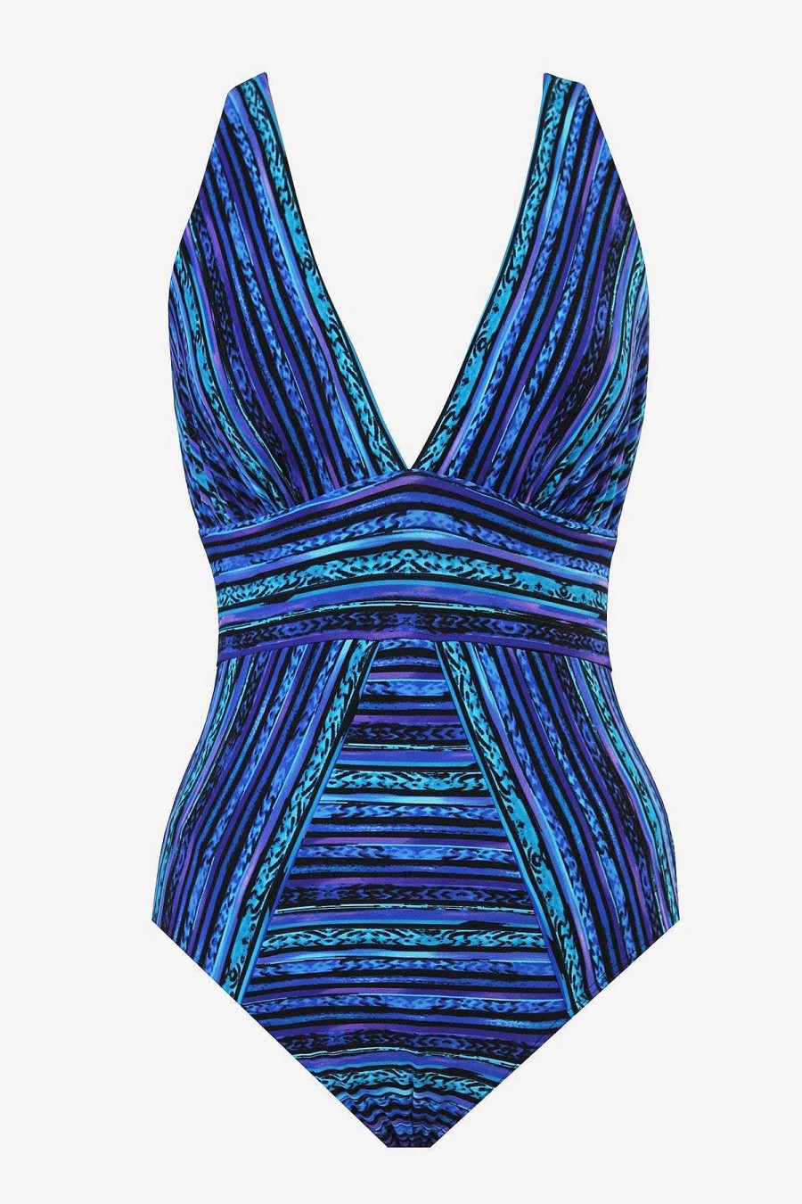 Miraclesuit Secret Sanskrit Odyssey One Piece Swimsuit Blue Clearance