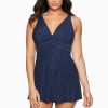 Miraclesuit Pin Point Marais One Piece Swim Dress New