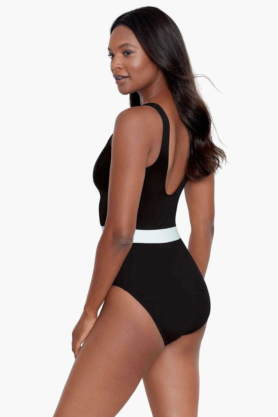 Miraclesuit Spectra Somerland One Piece Swimsuit Black/White Hot