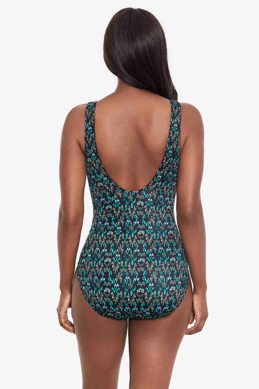 Miraclesuit Bijoux Criss Cross Escape One Piece Swimsuit Black/Multi Best