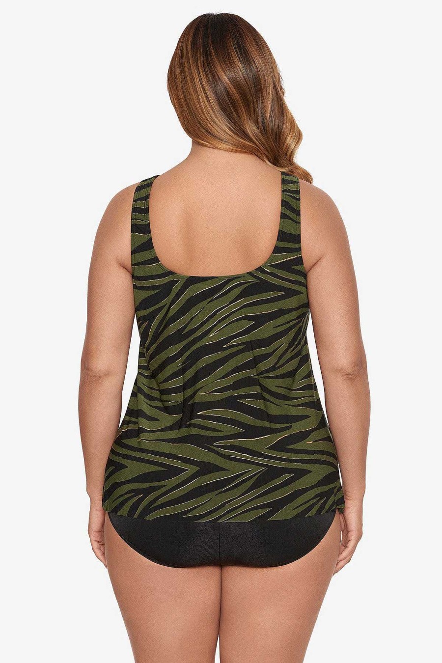 Miraclesuit Plus Size Seabra Ursula Tankini Top Olivetta Online