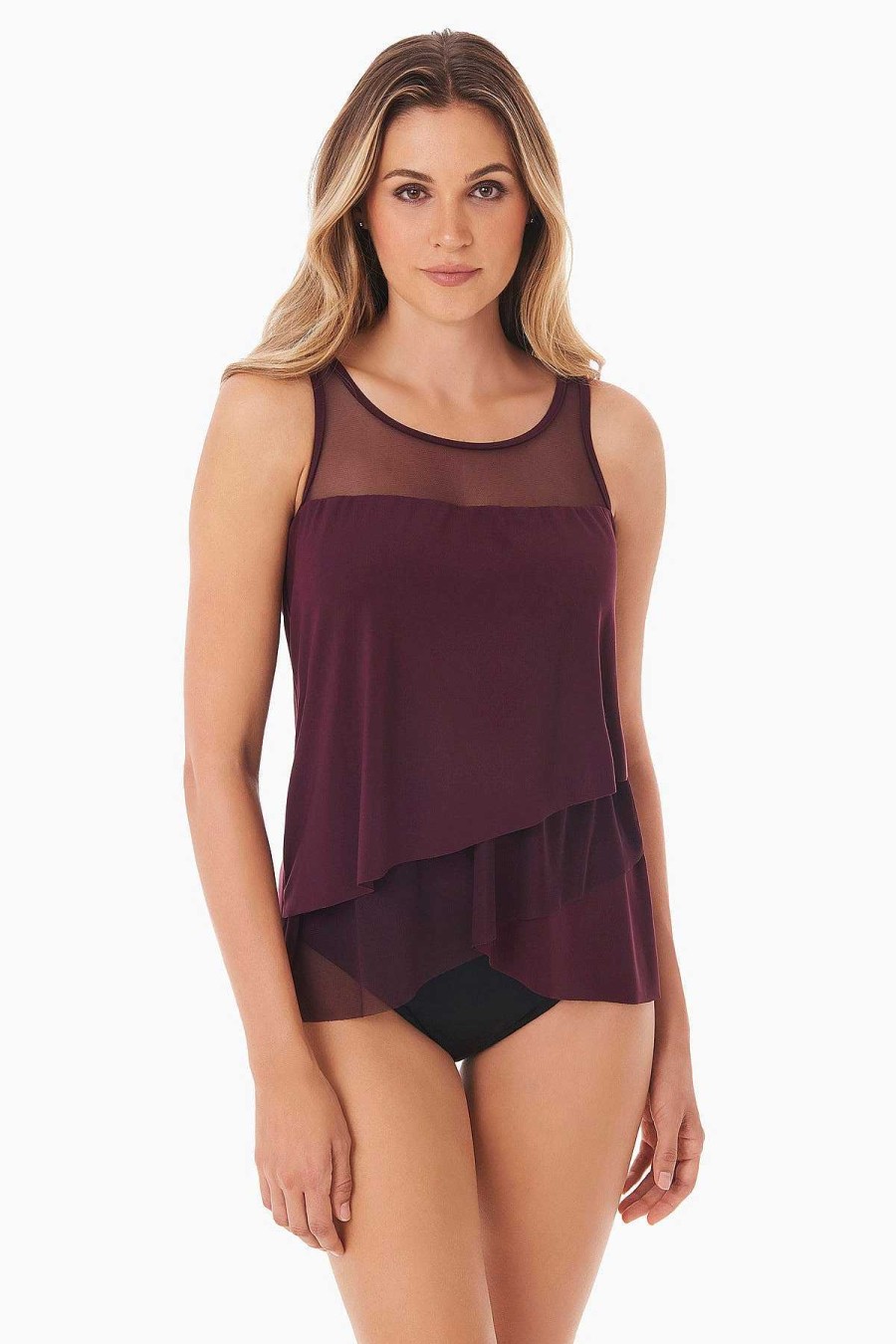 Miraclesuit Illusionists Mirage Tankini Top Dd-Cup New