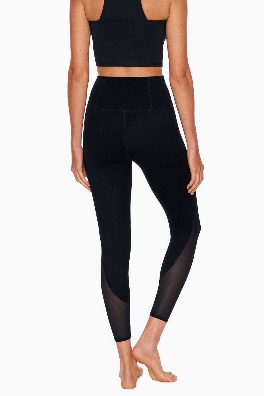 Miraclesuit Performance Mesh Cut-Out Leggings Black New