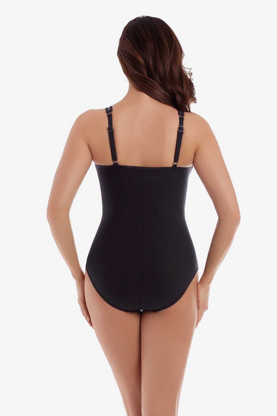 Miraclesuit Spectra Highneck One Piece Swimsuit Black Wholesale