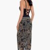 #N/A Petal Pusher Scarf Pareo Swim Cover Up Black/Multi New