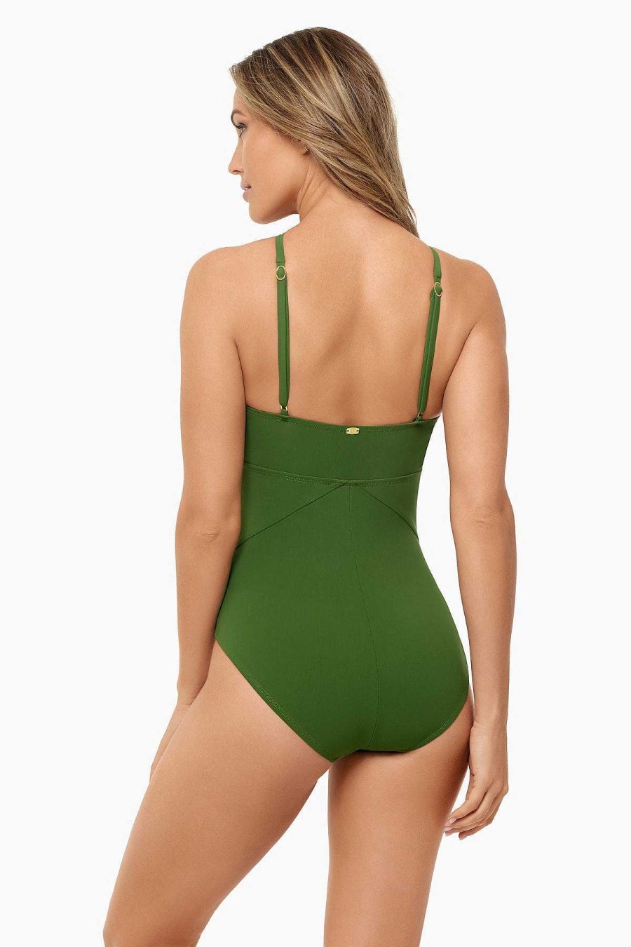 Amoressa Put A Ring On It Michelle One Piece Swimsuit Bergamot Clearance