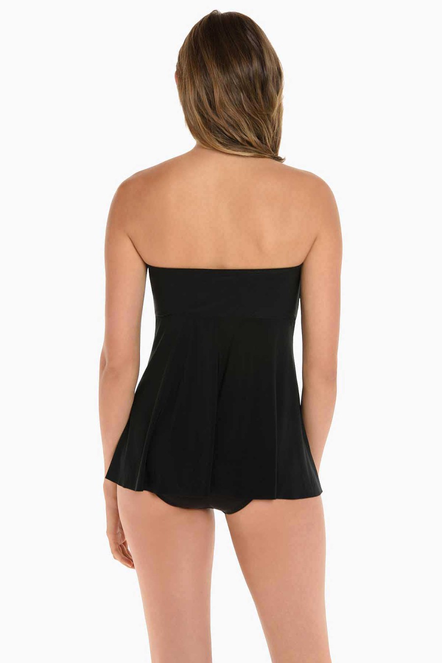 Miraclesuit Cadiz Bandeau Tankini Top Black Best