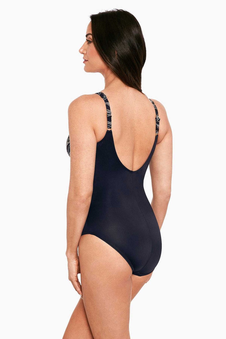 Miraclesuit Linked In Oceanus One Piece Swimsuit Dd-Cup Black/Multi Hot