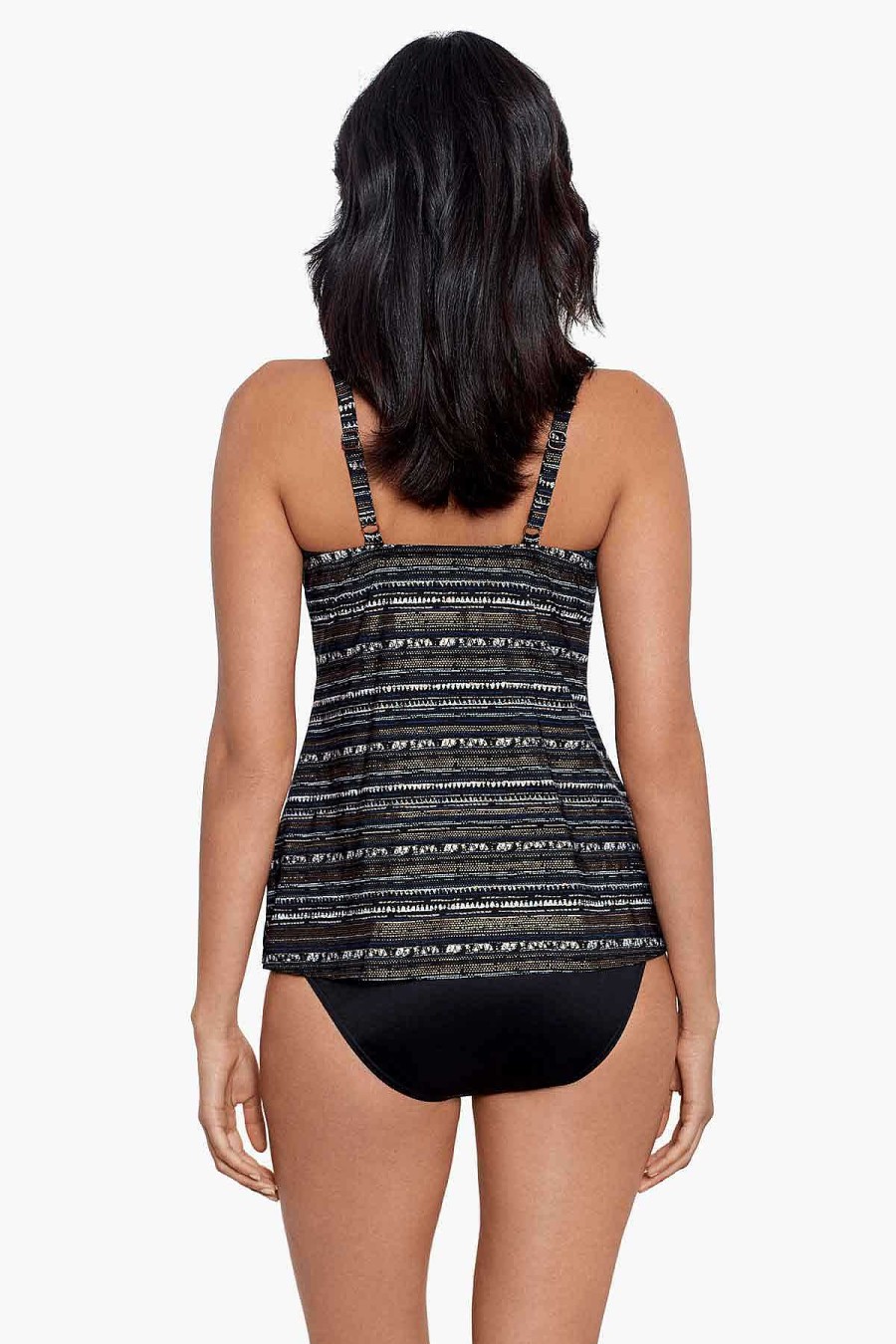 Miraclesuit Cypher Love Knot Tankini Top Black/Multi Online