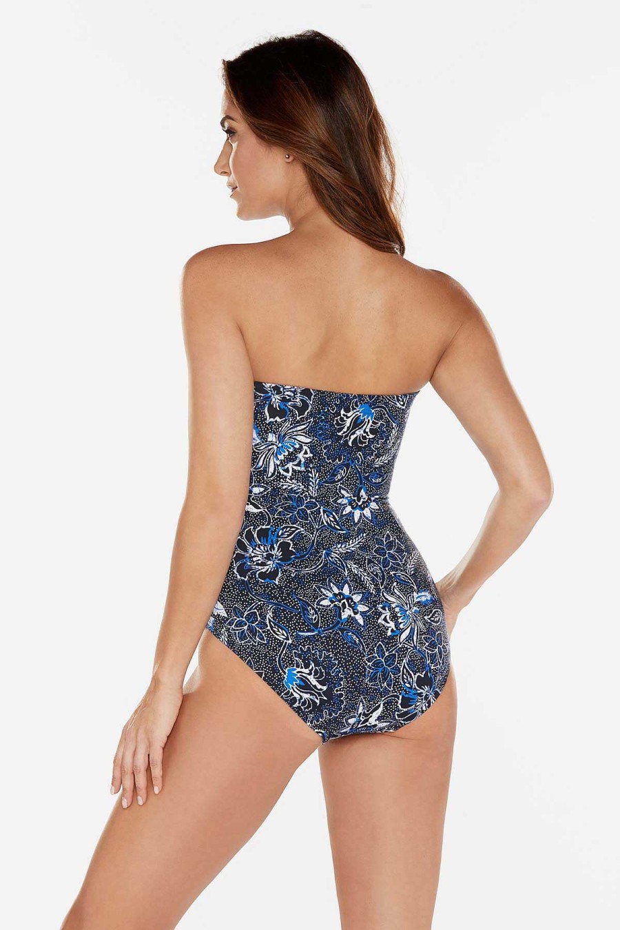 Miraclesuit Provenace D'Ur Avanti Bandeau Long Torso One Piece Swimsuit Blue Online