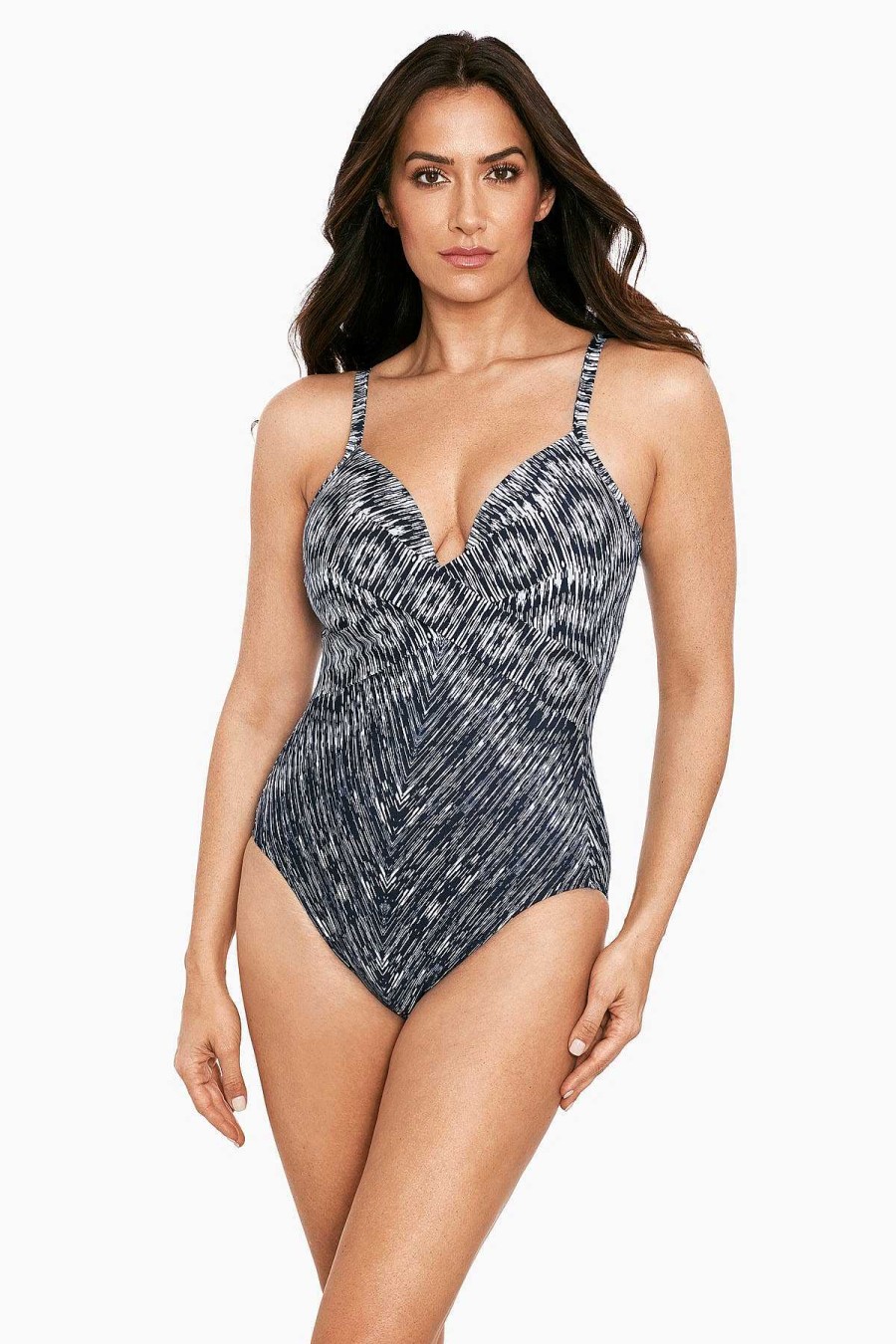 Miraclesuit Silver Shores Captivate One Piece Swimsuit Midnight Online