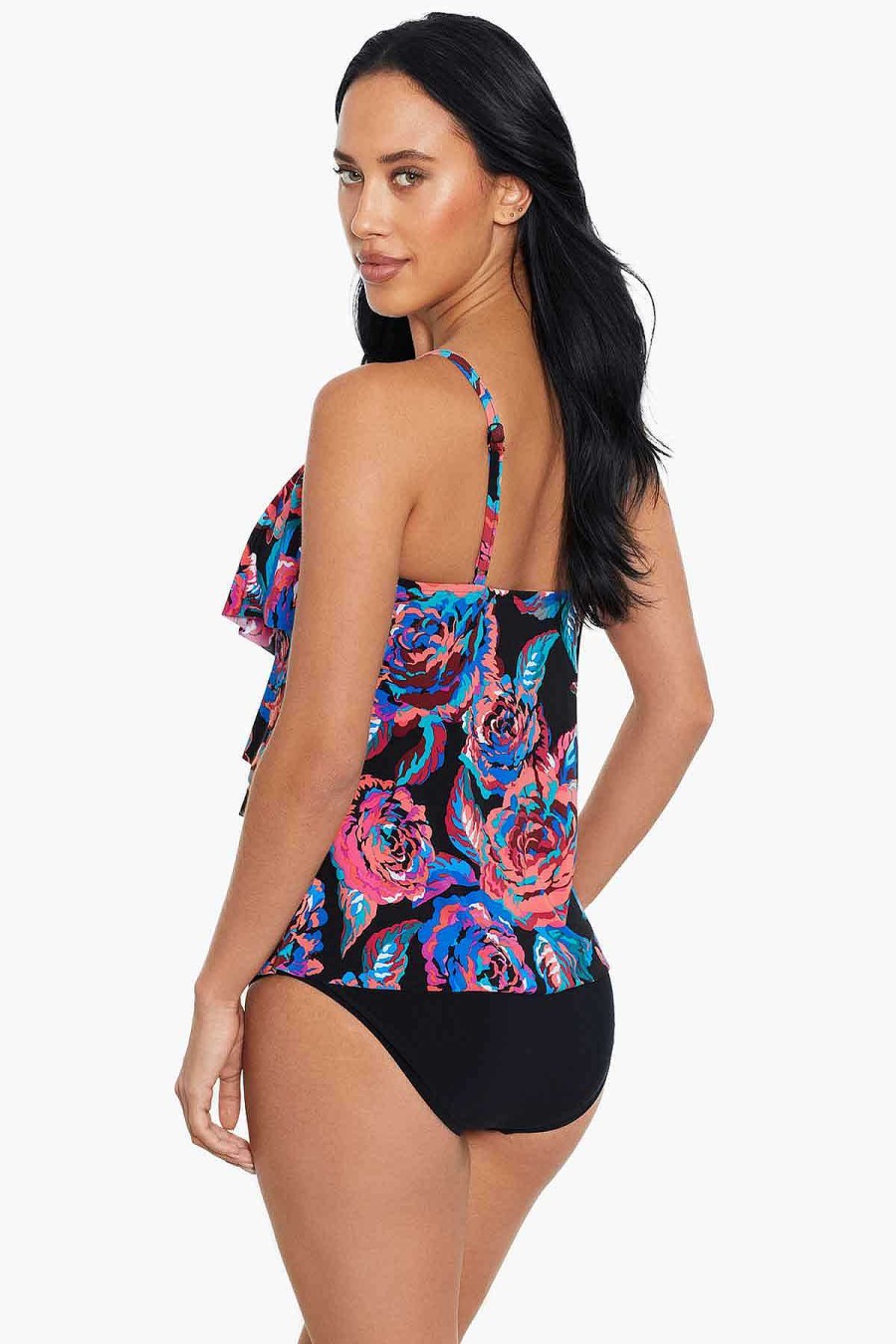 Magicsuit Sonic Blooms Chloe Tankini Top Black/Multi Wholesale