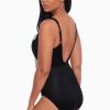 Miraclesuit Sub Rosa Sanibel One Piece Swimsuit Black/White Wholesale