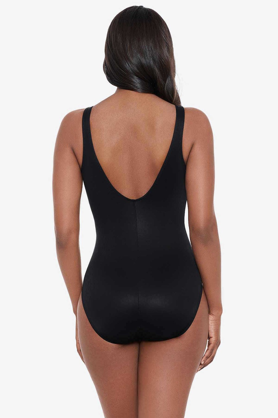 Miraclesuit Spectra Trilogy One Piece Swimsuit Black Clearance