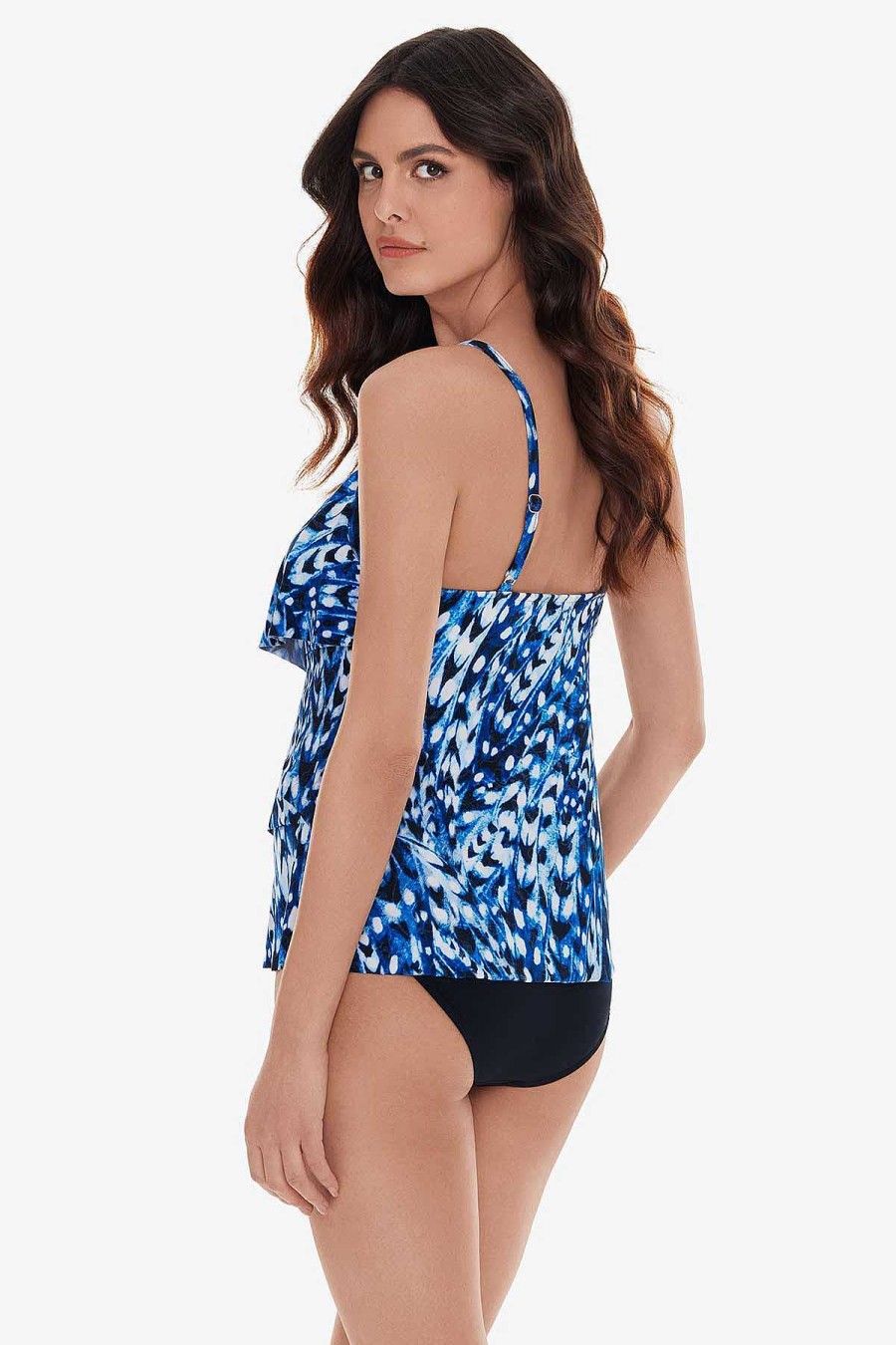 Magicsuit Quill Chloe Tankini Top Blue/Multi New