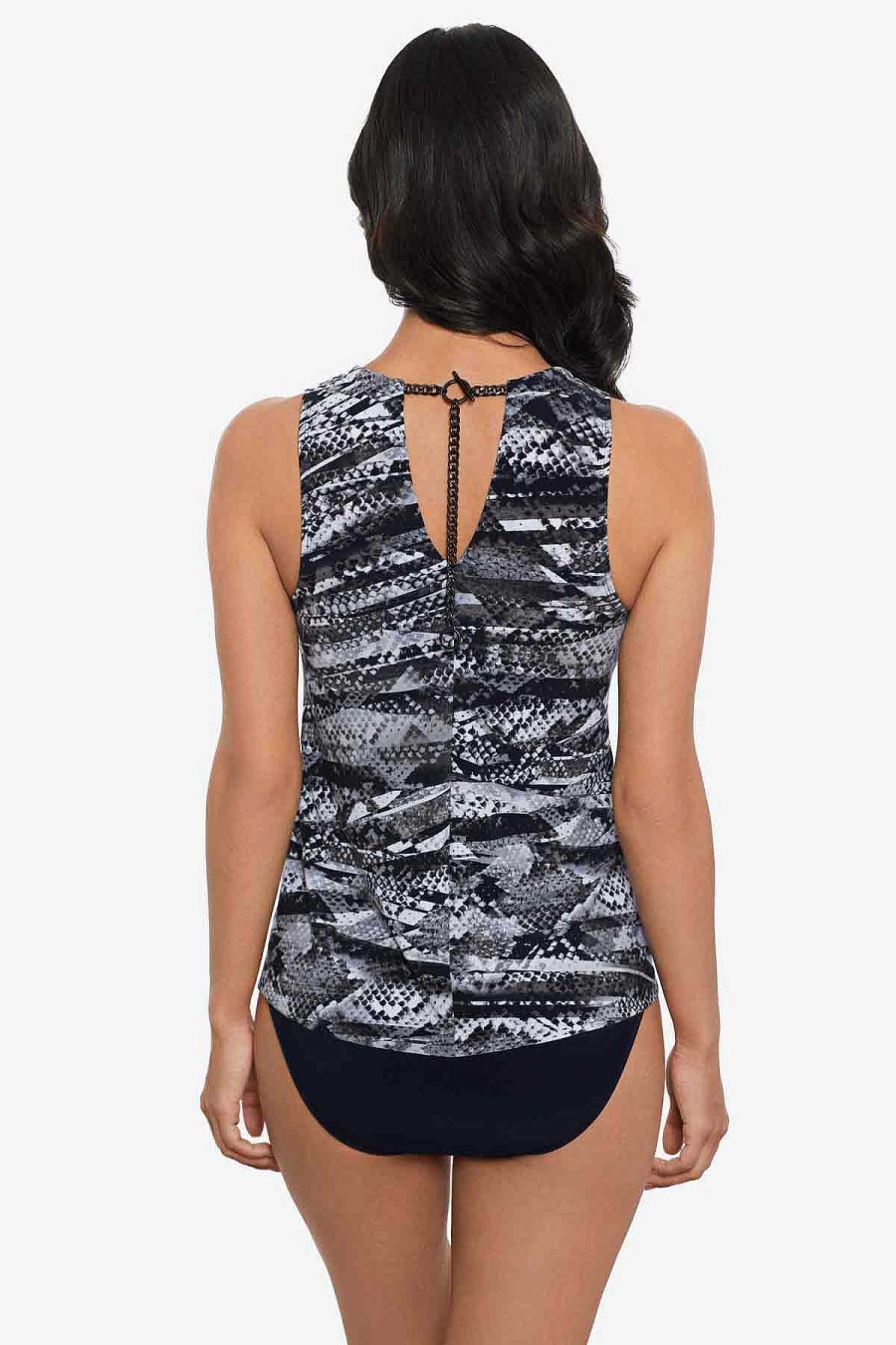 Magicsuit Za'Atar Chanae Tankini Top Black/Grey Wholesale