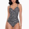 Miraclesuit Shore Leave Siren One Piece Swimsuit Black/White Best