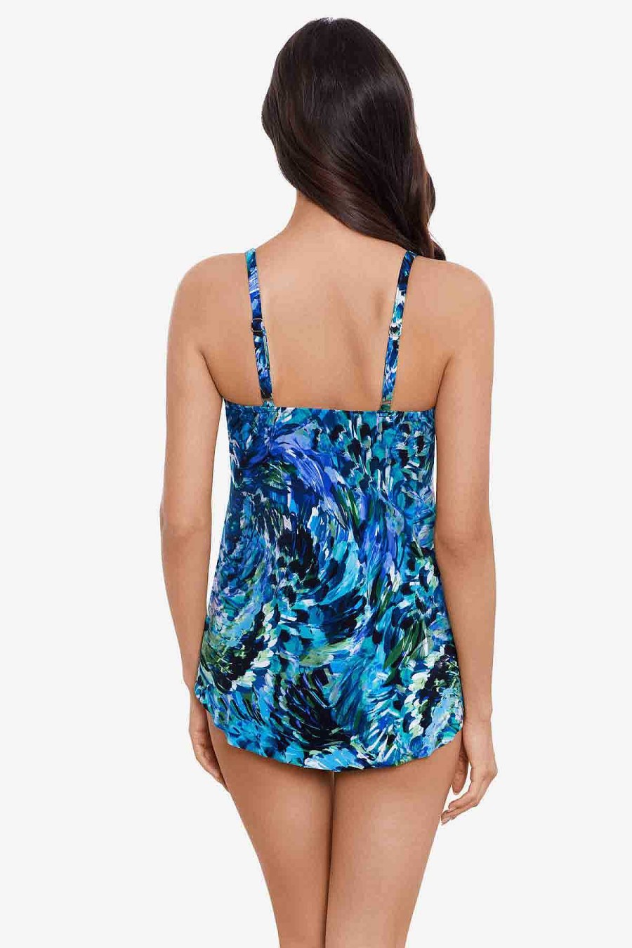 Magicsuit Chanticleer Grace Tankini Top Black/Multi New