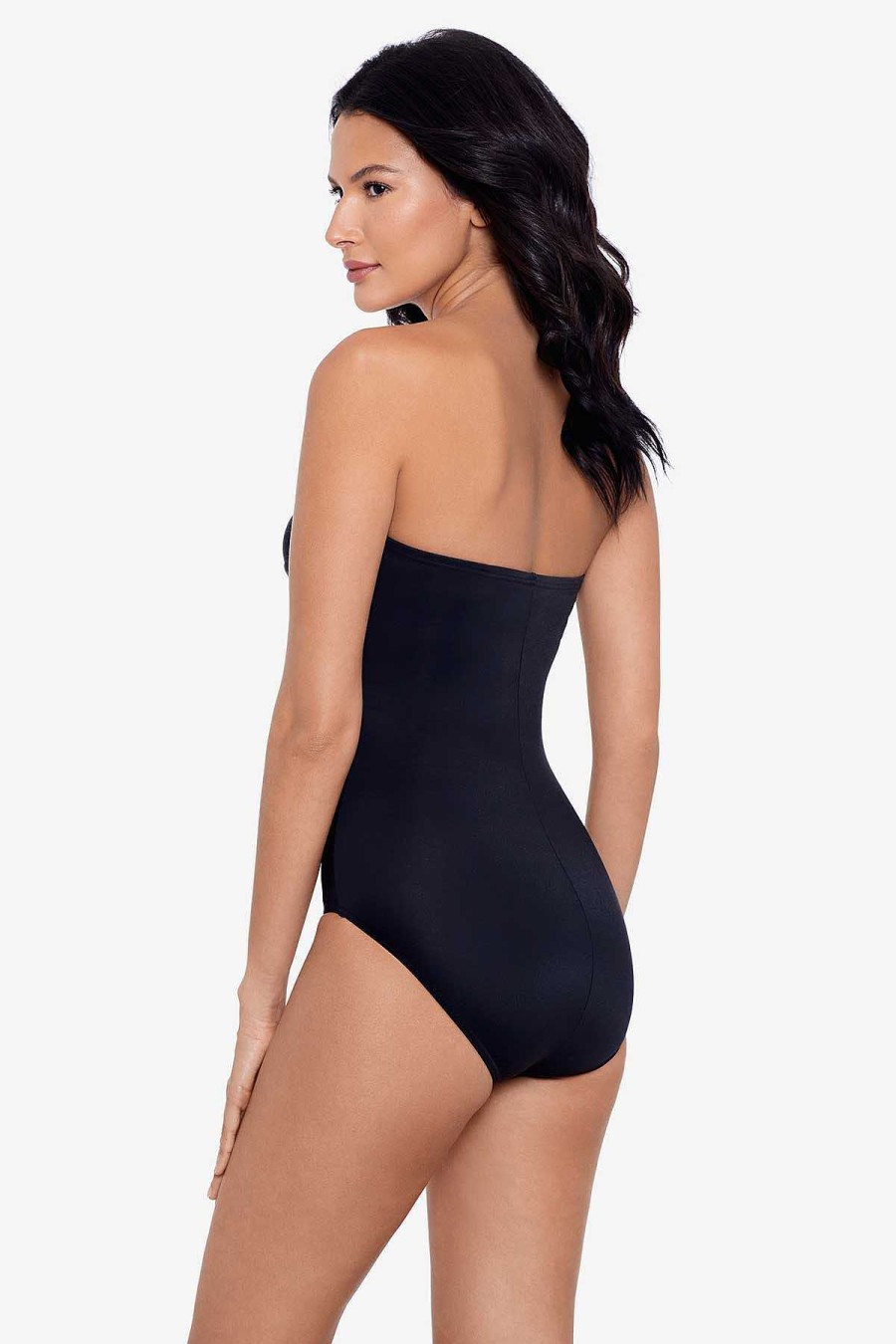 Miraclesuit Rock Solid Madrid Bandeau One Piece Swimsuit Clearance