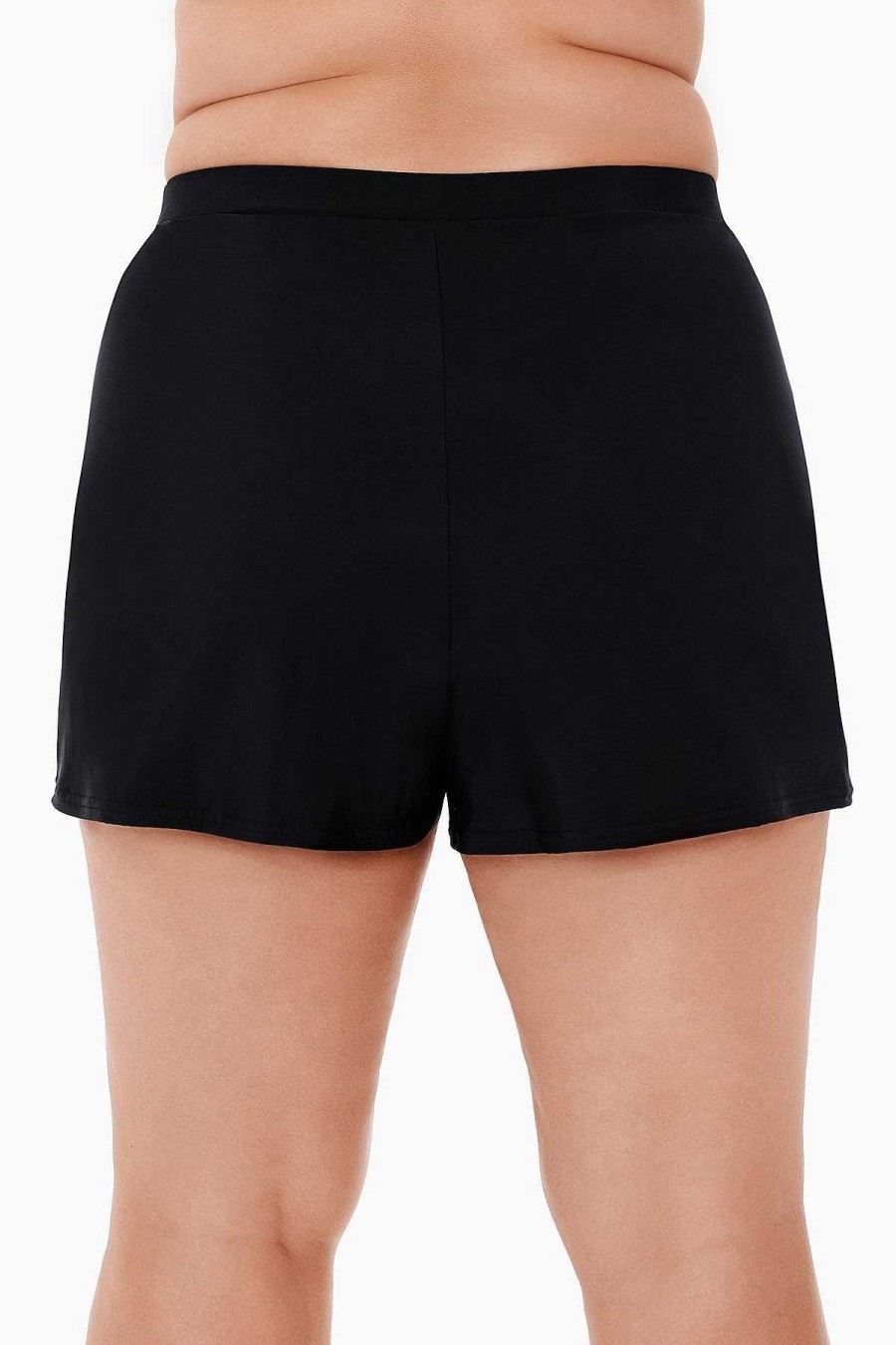 Miraclesuit Plus Size Swim Shorts Bottom Black Clearance