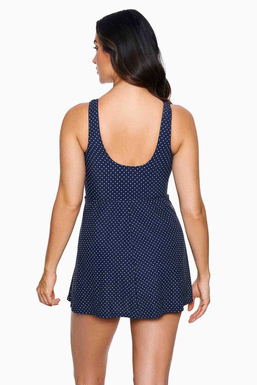 Miraclesuit Pin Point Marais One Piece Swim Dress Best