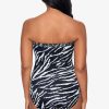 Miraclesuit Tigre Sombra Avanti Bandeau Swimsuit Black/White Clearance