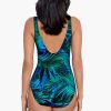 Miraclesuit Palm Reeder Revele One Piece Swimsuit Blue/Multi Best