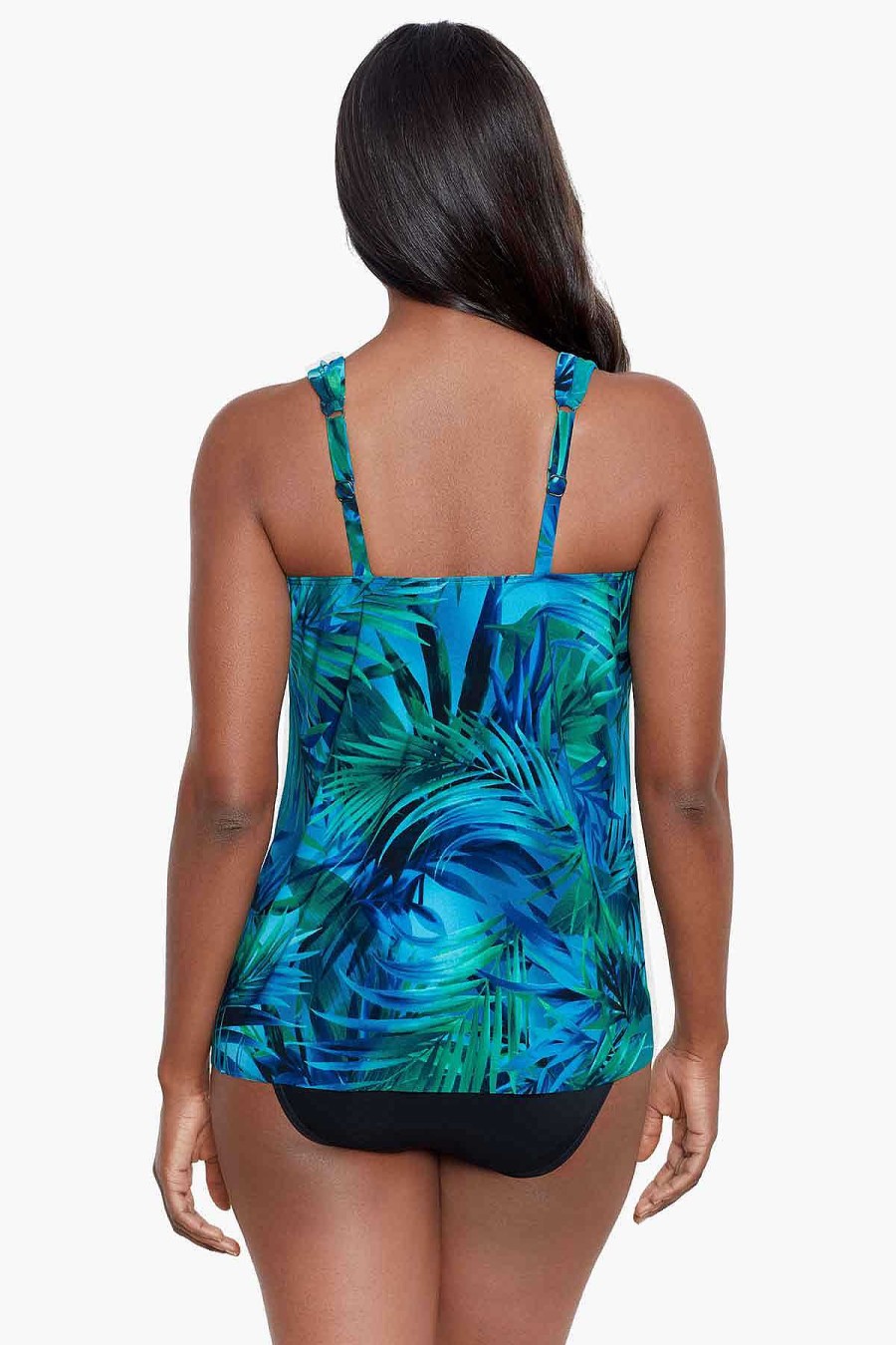 Miraclesuit Palm Reeder Dazzle Tankini Top Blue/Multi Wholesale