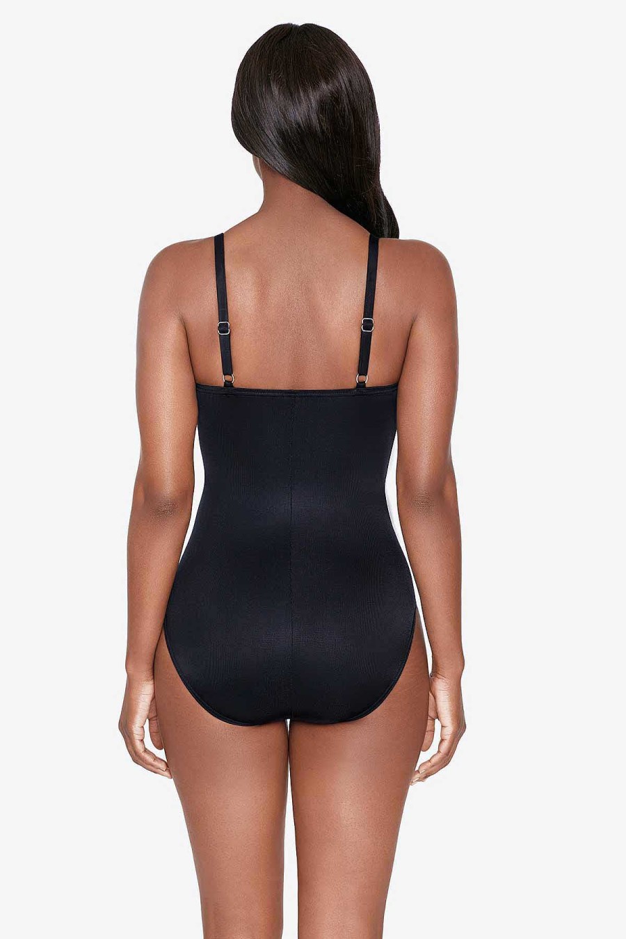 Miraclesuit Network Mystify One Piece Swimsuit Dd-Cup Black New