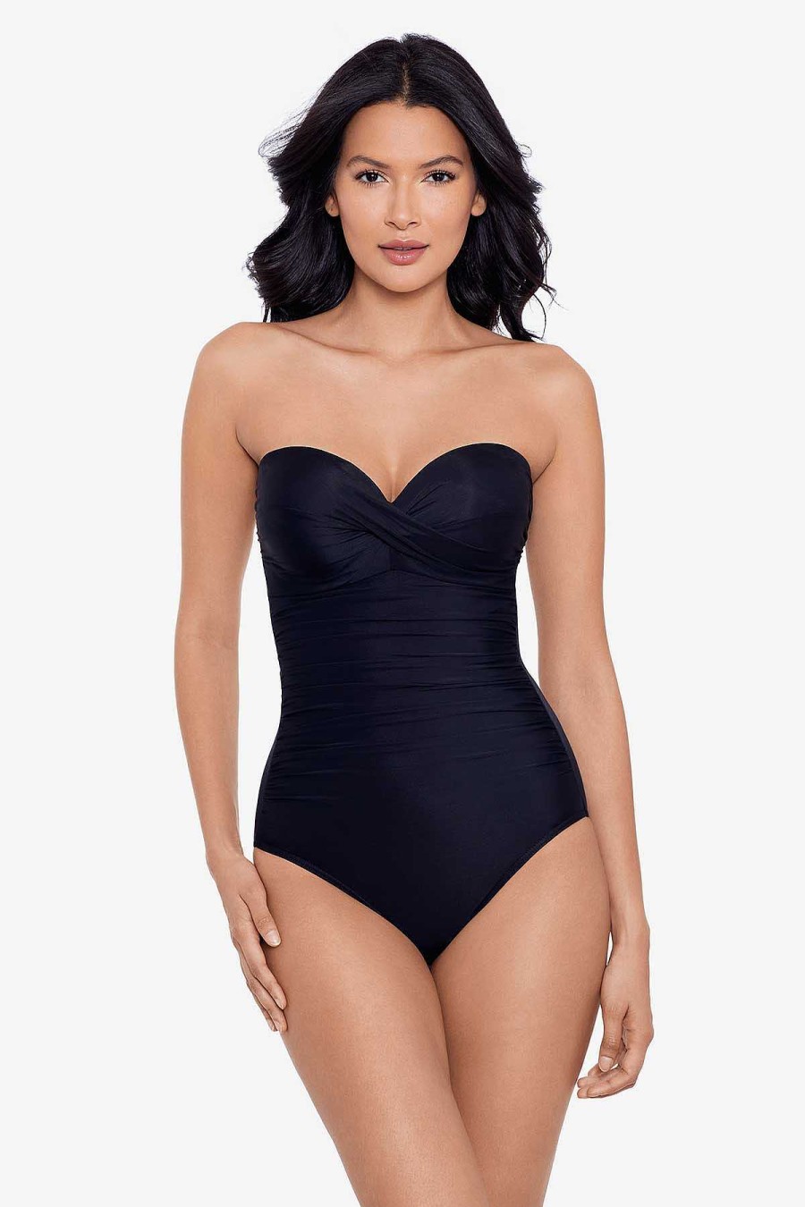 Miraclesuit Rock Solid Madrid Bandeau One Piece Swimsuit Best