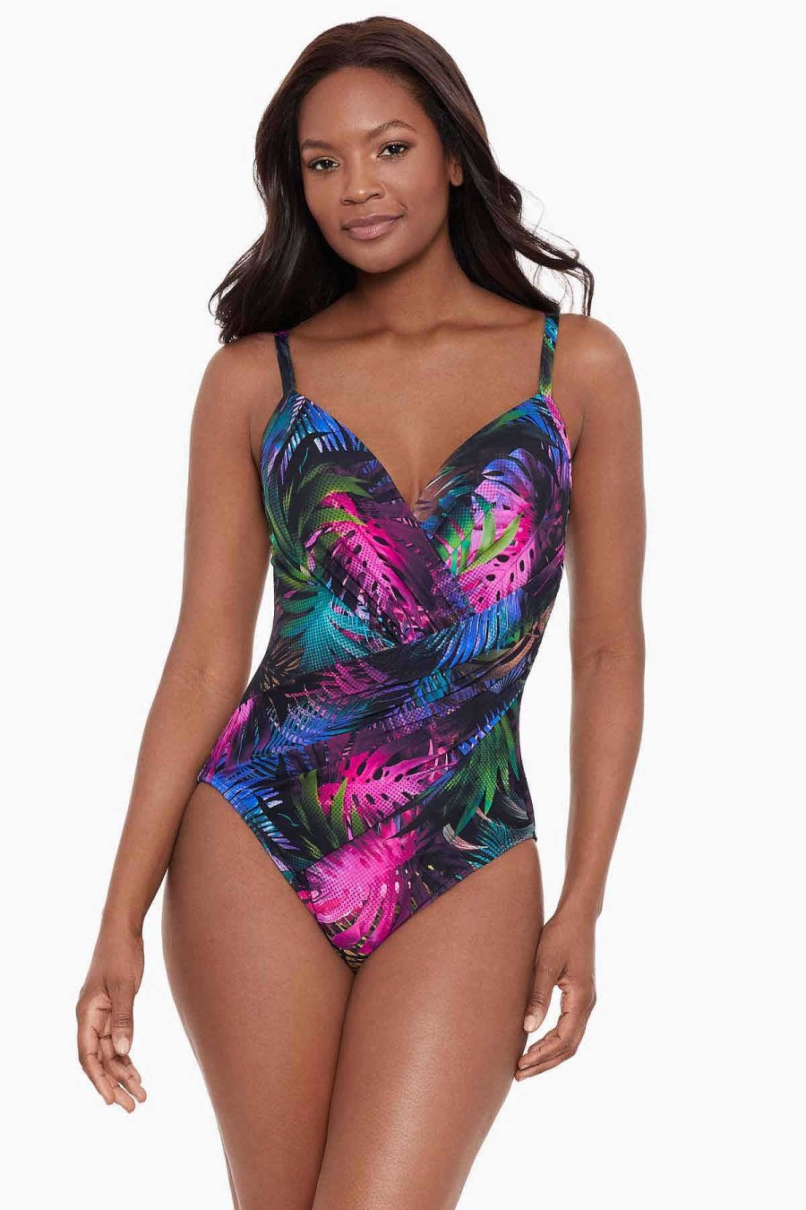 Miraclesuit Pixel Palmas Bonita One Piece Swimsuit Black/Multi Wholesale