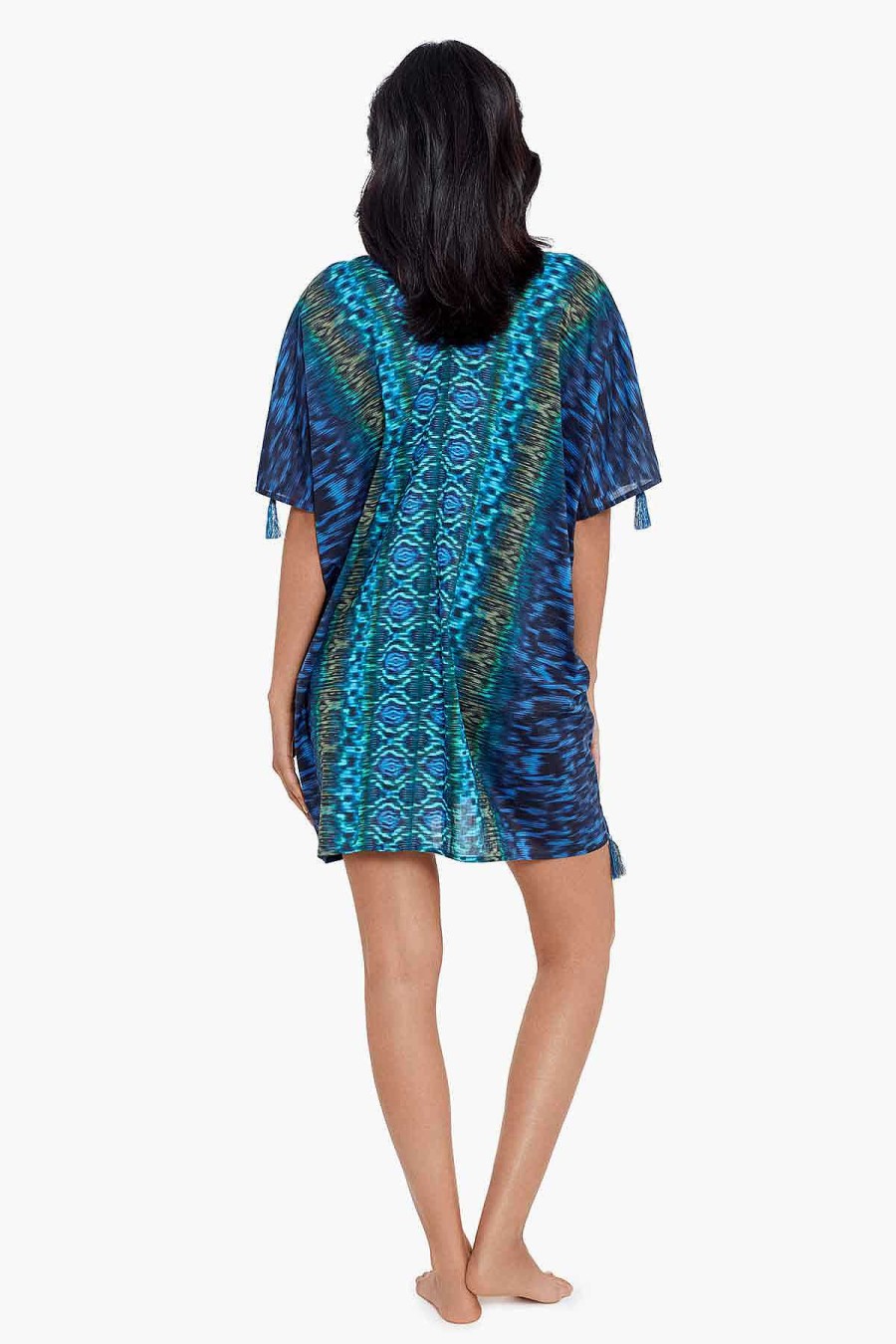 Miraclesuit Alhambra Caftan Swim Cover Up Blue/Multi Hot