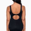 Miraclesuit Colorblock Touche One Piece Swimsuit Black/White Clearance