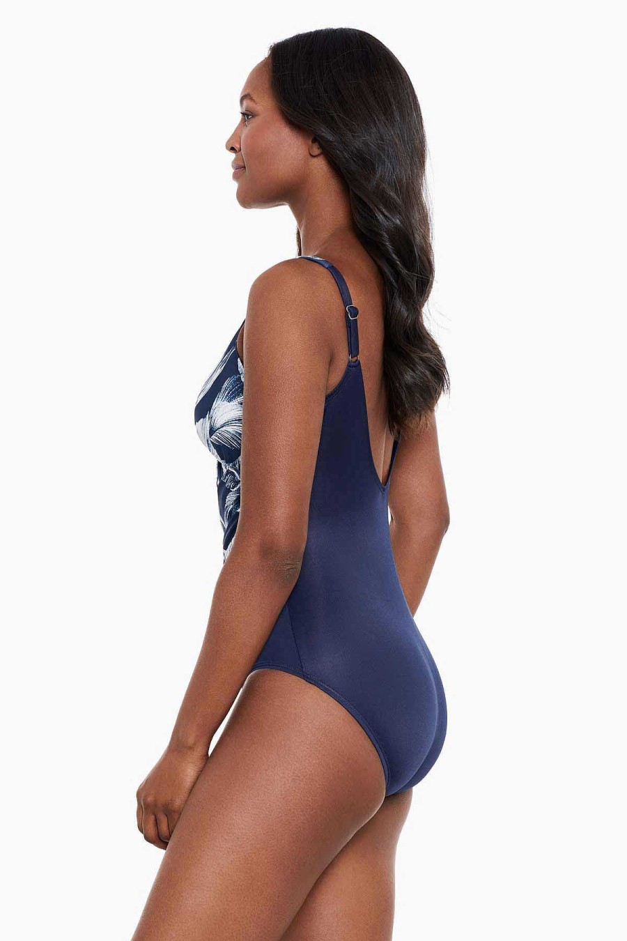 Miraclesuit Tropica Toile Oceanus One Piece Swimsuit Midnight Best