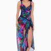 Miraclesuit Pixel Palmas Scarf Pareo Swim Cover Up Black/Multi Hot