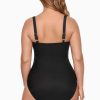 Miraclesuit Colorblock Kara One Piece Swimsuit Dd-Cup Black/White New