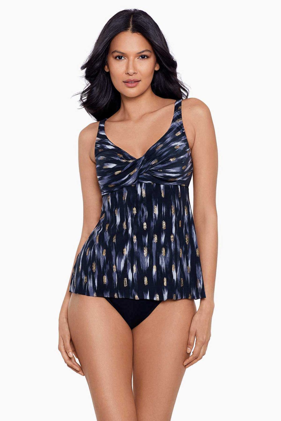 Miraclesuit Bronze Reign Ayla Tankini Top Black/Multi Best