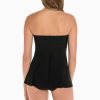 Miraclesuit Rock Solid Cadiz Bandeau Tankini Top Black New