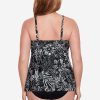 Miraclesuit Plus Size Zahara Love Knot Tankini Top Black/Multi Hot