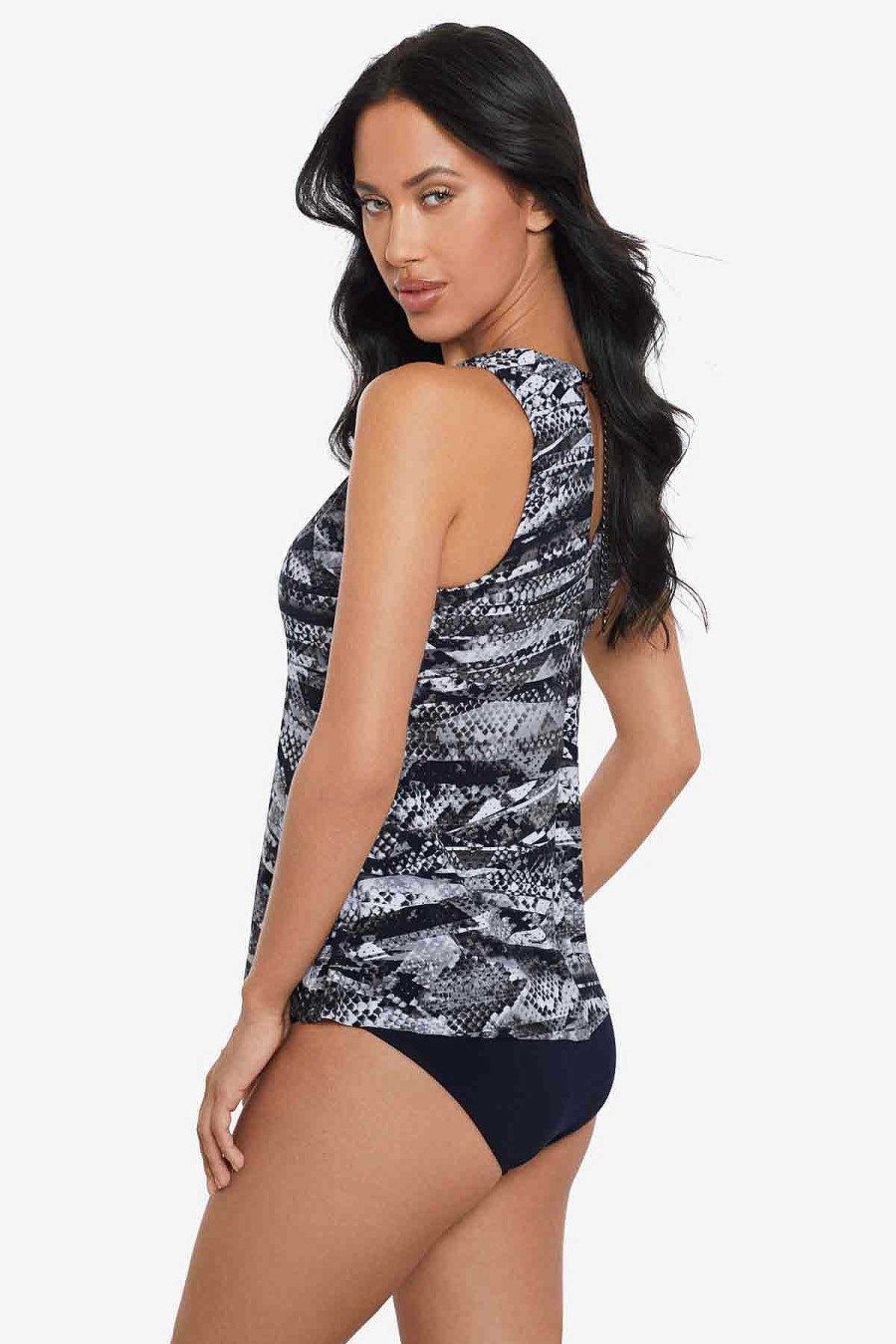 Magicsuit Za'Atar Chanae Tankini Top Black/Grey Wholesale