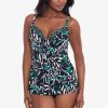 Miraclesuit Palma Verde Marina Tankini Top Black/Multi New