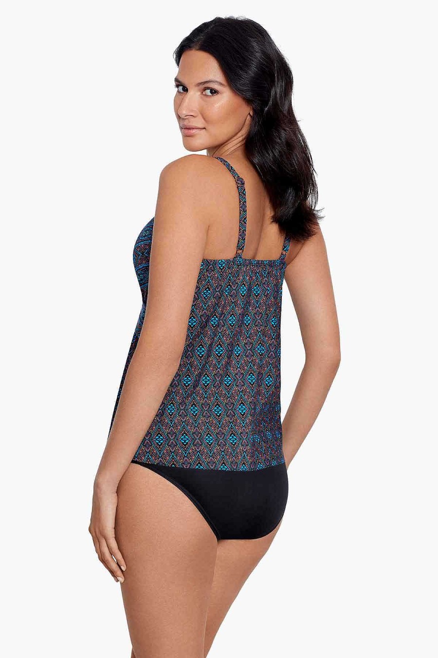 Miraclesuit Romani Allura Tankini Top Multi New